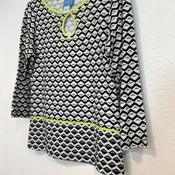 NWOT Lark Lane Stretch Tunic Top Embellished Sz S - Picture 7 of 8
